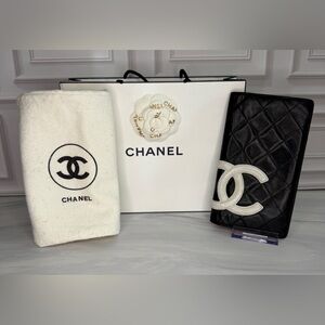 Chanel Cambon Long Bifold Wallet – Black & Pink Leather